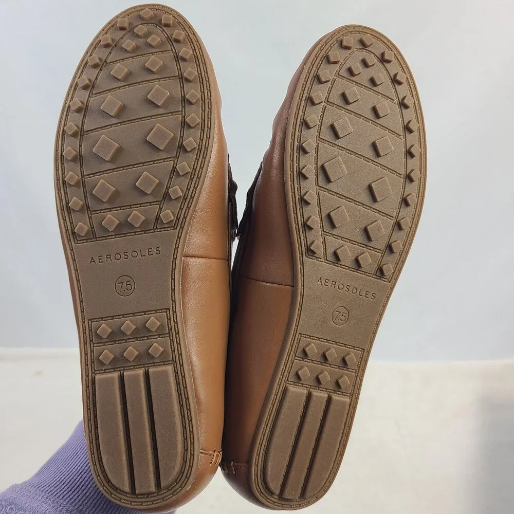 Aerosoles Over-Drive Womens Tan Loafers Sz 7.5 Lightweight Slip-On Comfort Shoes - Picture 8 of 10